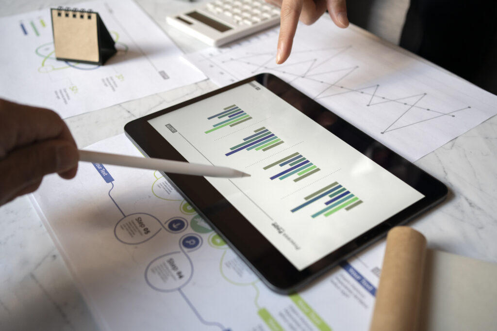 business-people-working-with-ipad-high-angle